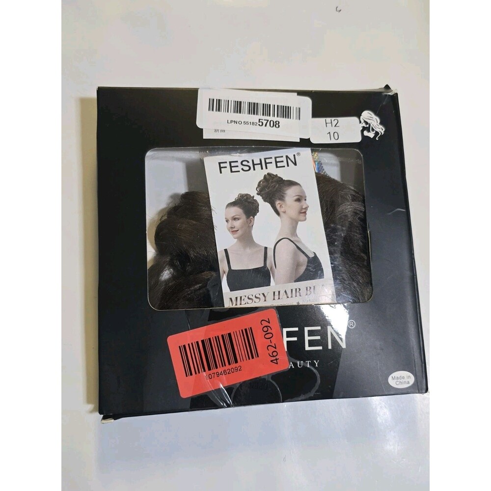 Feshfen Hair and Beauty Messy Bun Hair Piece Light Auburn H2# 2/30 NEW in Pack